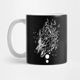 Wolf on fire Mug